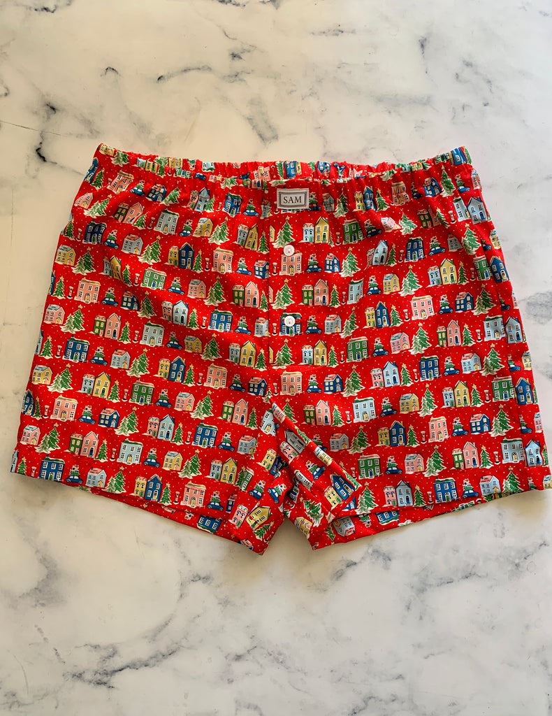 Red Houses Boy's Boxer shorts - Love Sam