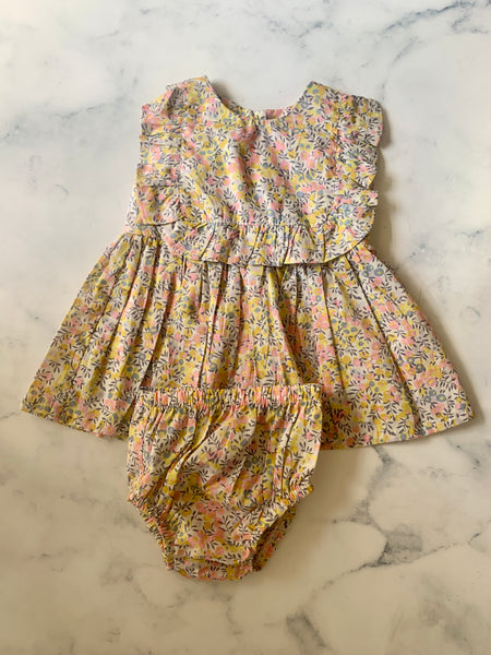 Liberty Baby dress with diaper cover - Love Sam