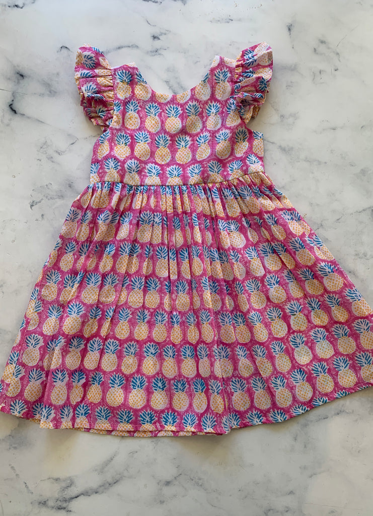 Pink Pineapple dress - Love Sam