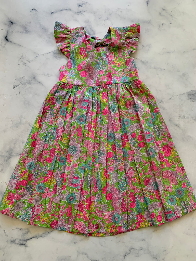 Liberty Bright Pink  Tie back dress - Love Sam