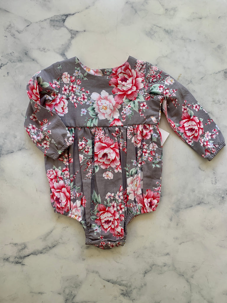 Grey and pink romper - Love Sam