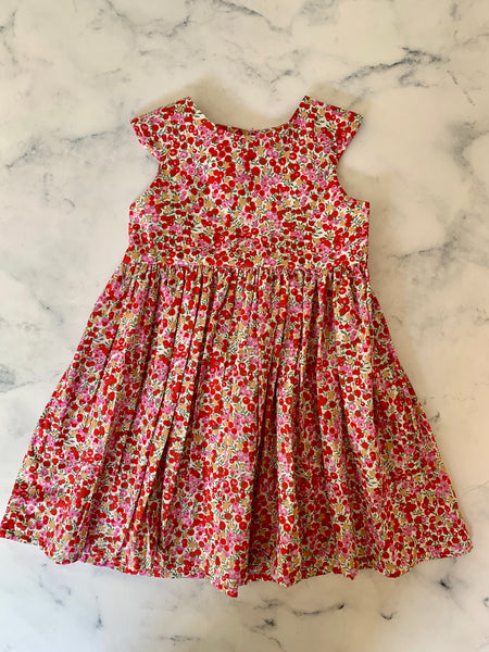 Liberty Red berry with gold star Wilshire Dress - Love Sam