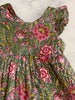 Green and Pink Indian Cotton Dress - Love Sam