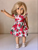 Liberty tie back doll dress - Love Sam