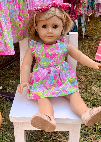 Liberty Bright Pink  Tie back dress - Love Sam