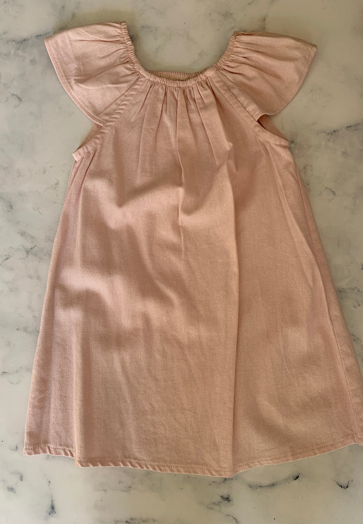 Pink Linen Dress - Love Sam