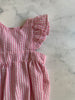 Pink Stripe seersucker romper - Love Sam