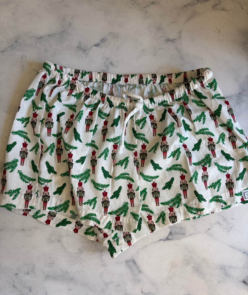 Christmas ladies Sleep shorts small white Nutcracker - Love Sam