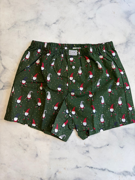 Christmas mens boxer s Naughty Elf green - Love Sam