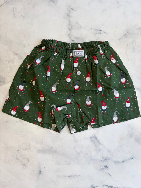 Christmas boys boxer Naughty Elf green - Love Sam