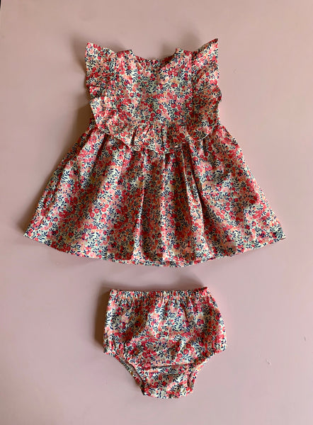 Liberty Wilshire Berry Dress and Diaper Cover set - Love Sam
