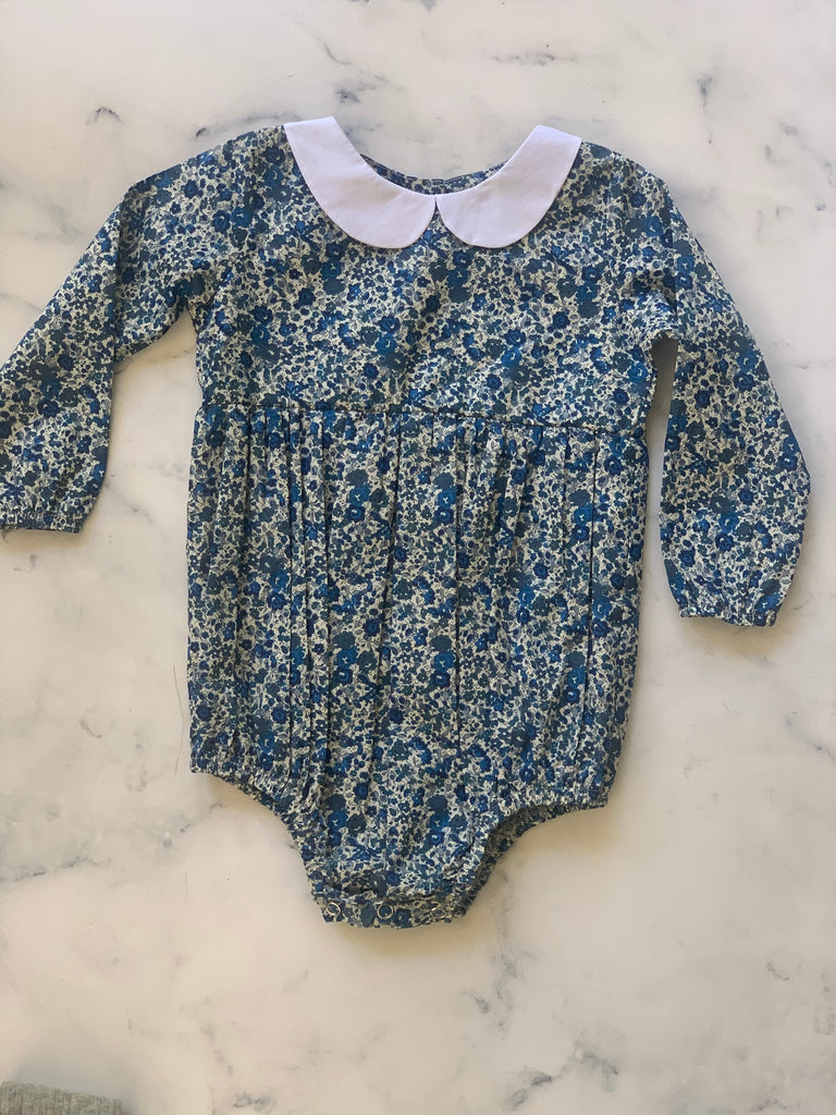 Long Sleeve Liberty Blue Romper - Love Sam