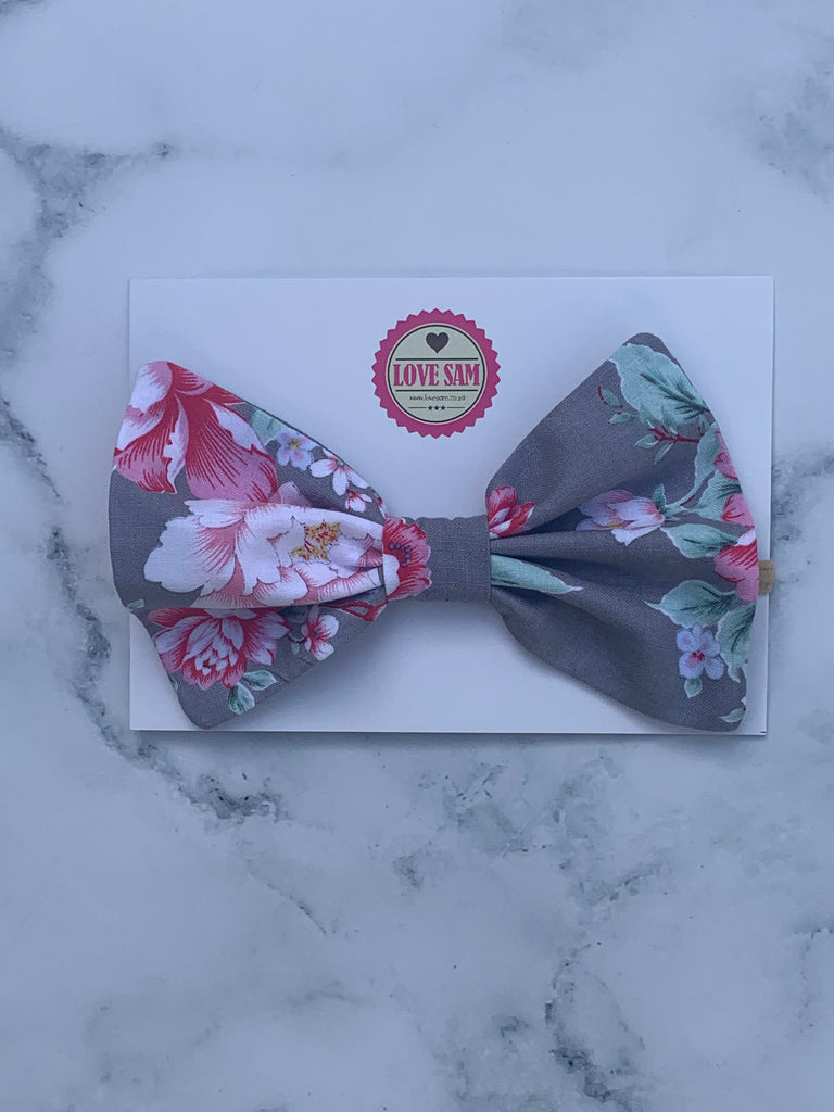 Grey and pink floral headbands - Love Sam