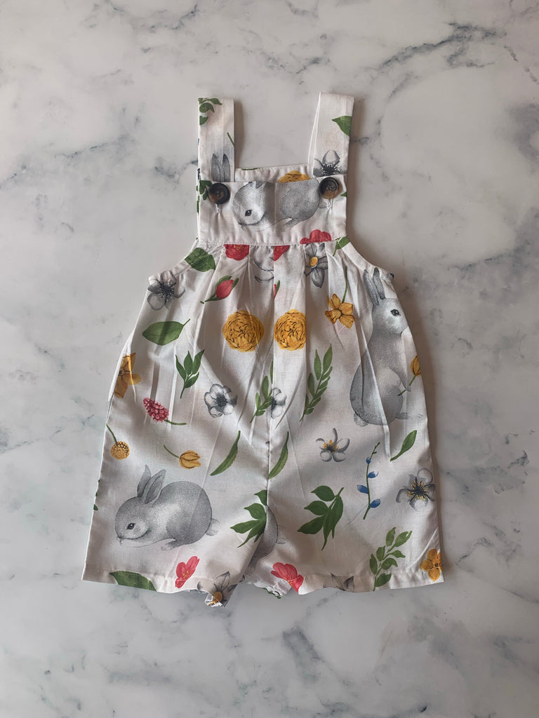Floral Bunny Dungarees - Love Sam